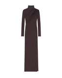 COURRÈGES TWIST JERSEY GOWN BURNT RED