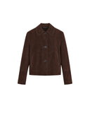 ARMA EMY SUEDE JACKET MUD BROWN