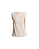 VINCE DRAPED SHOULDER TOP BLUSH CLOUD