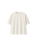 AMI PARIS ADC TONAL EMBOSSED LOGO T-SHIRT IVORY