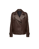BARBARA BUI LEATHER JACKET BROWN