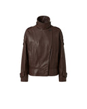BARBARA BUI LEATHER JACKET BROWN