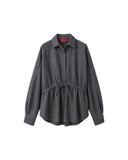 THE LATEST DALIDA FLANEL WOOL SHIRT GREY
