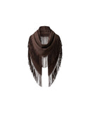 ENES SCARF DARK BROWN