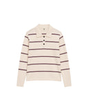 THE GARMENT MADISON POLO ECRU/BURGUNDY