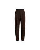 BARBARA BUI FLUID CREPE PLEATED TROUSER BROWN