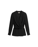 CHLOÉ BLOUSE CACHE COEUR BLACK