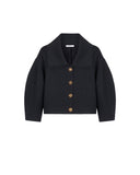 GIVENCHY CROPPED COCOON JACKET BLACK