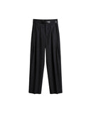 DARKPARK RONDA PLEATED BELTED TROUSER DARK GREY