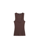 JACQUEMUS TANK TOP GROS GRAIN BROWN