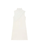 COURRÈGES TWIST A-LINE DRESS WHITE