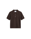 ISABEL MARANT ÉTOILE ALTHEA LOGO POLO CHOCOLAT BROWN