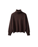 ISABEL MARANT ÉTOILE NASHA LOGO TURTLENECK CHOCOLATE BROWN