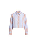 JW ANDERSON CROPPED STRIPED SHIRT BLUE/ORANGE
