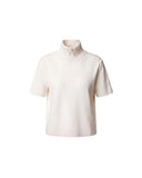 COURRÈGES ZIPPED MILANO MOCKNECK TOP PILLOW