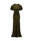 VICTORIA BECKHAM ISABELLA GOWN MARSH GREEN
