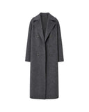 VINCE DOUBLE BREASTED LONG COAT DARK GREY