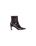 BARBARA BUI EMBOSSED ANKLE BOOTS DARK BROWN