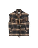 ISABEL MARANT ÉTOILE GINESA SLEEVELESS JACKET CHECKERED