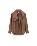THE GARMENT ELEANOR SHIRT WITH SCARF ESPRESSO