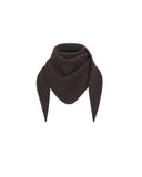 REPEAT FINE KNIT TRIANGLE SCARF DARK BROWN