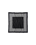 LESCARF CASHMERE STRIPED SCARF BLACK 65CM