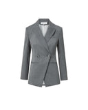 VERONICA BEARD FALCO WOOL DICKEY JACKET GREY