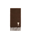 AMI PARIS ADC ALPACA SCARF CHOCOLATE BROWN
