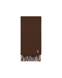 AMI PARIS ADC WOOL SCARF CHOCOLATE BROWN