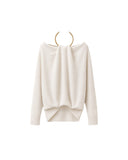 DARKPARK ERIN NECKLACE OFF SHOULDER KNIT WHITE