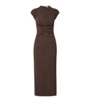 VERONICA BEARD JUNE MIDI DRESS ESPRESSO