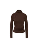VERONICA BEARD MYLIE DRAPED TOP ESPRESSO