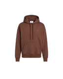 AMI PARIS ADC EMBOSSED TONAL HOODIE BROWN