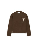 AMI PARIS ADC ALPACA KNIT OVSD CHOCOLATE BROWN