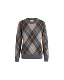 &DAUGHTER AVA ARGYLE CREWNECK GREY