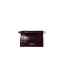 JACQUEMUS LA POCHETTE ROND CARRE BURGUNDY