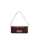 VICTORIA BECKHAM DORIAN CLUTCH EAST-WEST BROWN
