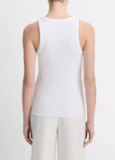 VINCE RIBBED TANK TOP WHITE