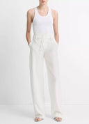 VINCE RIBBED TANK TOP WHITE