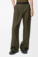 LOEWE WIDE LEG TROUSER KHAKI
