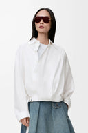 LOEWE ASYMMETRIC DRAPED SHIRT WHITE