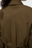 LOEWE ASYMMETRIC DRAPED SHIRT KHAKI GREEN