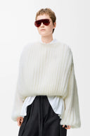 LOEWE MOHAIR KNITTED PULL WHITE