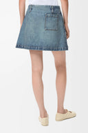LOEWE PLEATED DENIM SKIRT