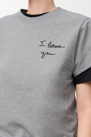 LOEWE T-SHIRT "I LOEWE YOU" GREY