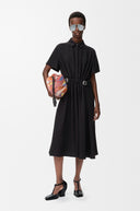 LOEWE BELTED MIDI DRESS BLACK