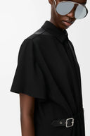 LOEWE BELTED MIDI DRESS BLACK