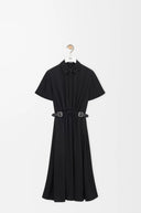 LOEWE BELTED MIDI DRESS BLACK