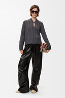 LOEWE CABLE KNIT PULL GREY