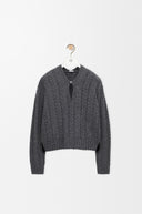 LOEWE CABLE KNIT PULL GREY